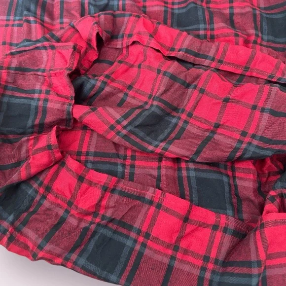 Women’s Dex Red And Black Plaid Spaghetti Strap Dress Size Medium - Picture 7 of 10